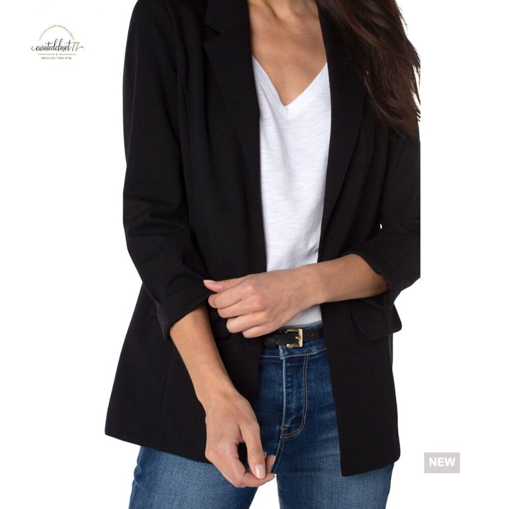 Super Stretch Ponte Boyfriend Blazer with Princess Darts